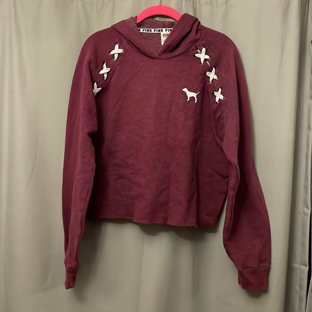 PINK burgundy hoodie